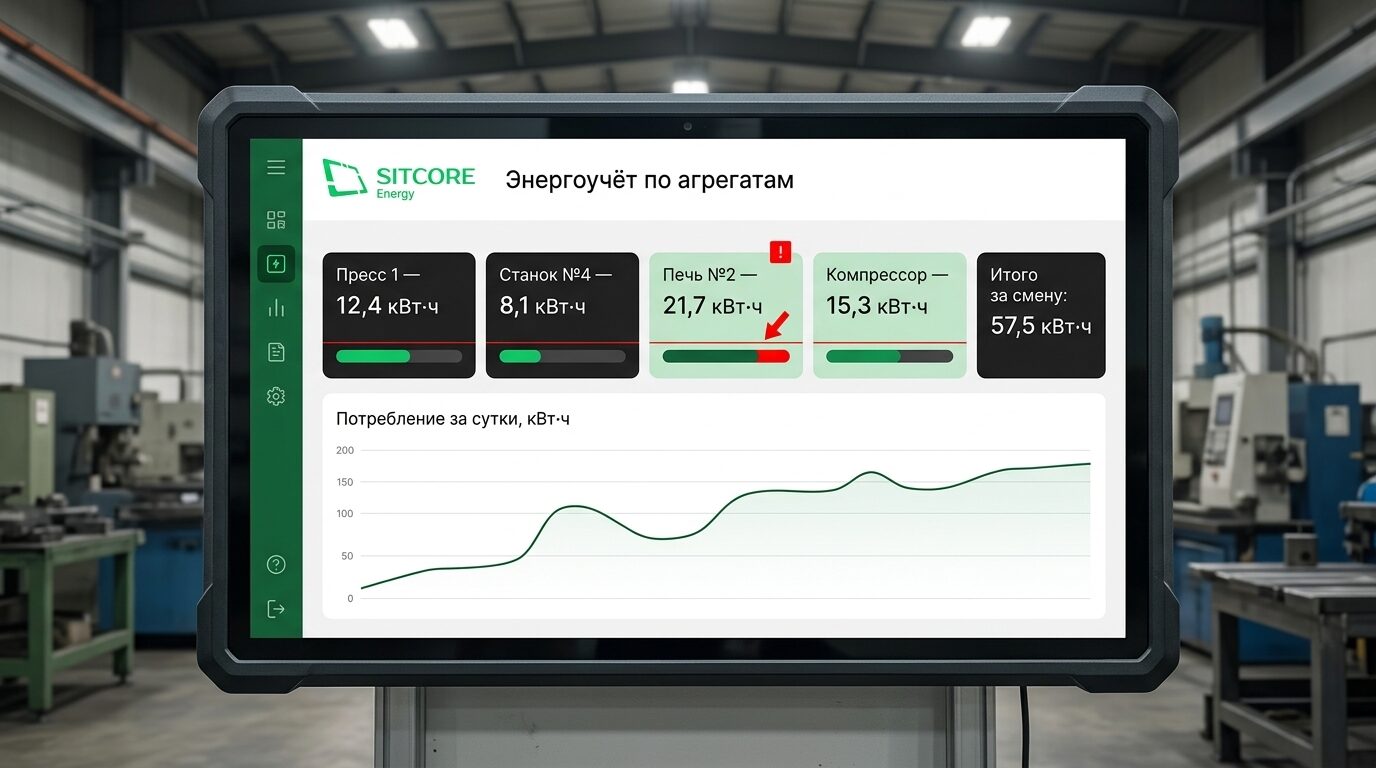 Панель поагрегатного энергоучёта